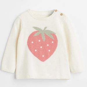 H&M fine knit cotton sweater 🍓